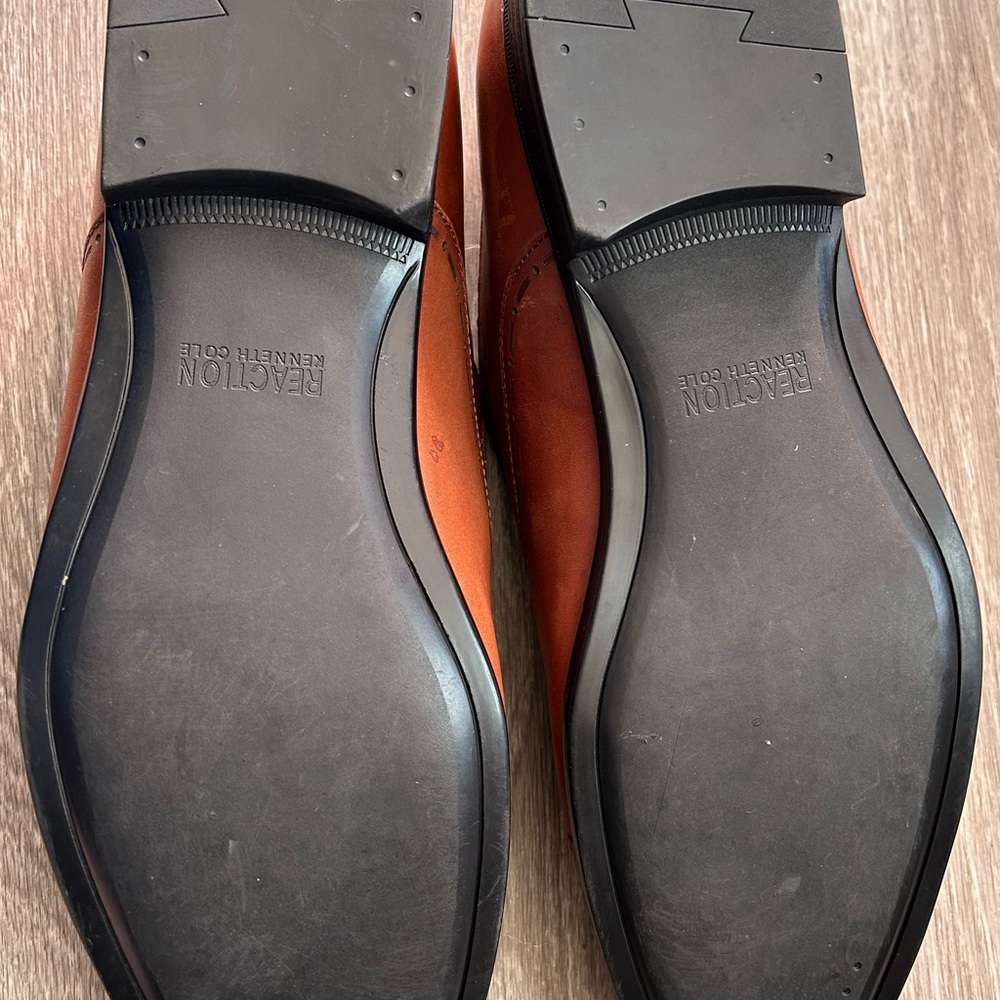 Men's Kenneth Cole Reaction Brown Leather Dress Shoes, Size 11 - Picture 8 of 8